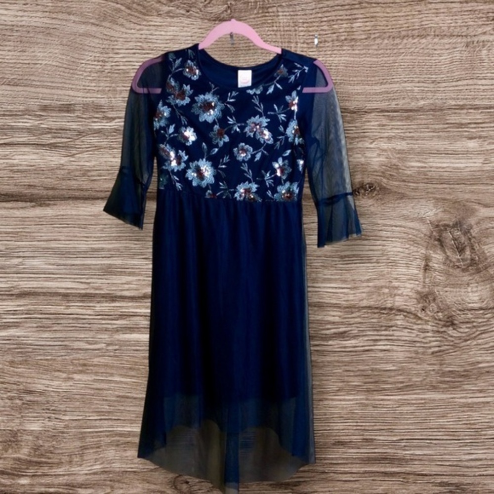 NWOT Wonder nation navy blue sequin dress. XL 14–16.
